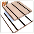 hot sale W / U / V shape slot / Grooved plywood display wall for bathroom